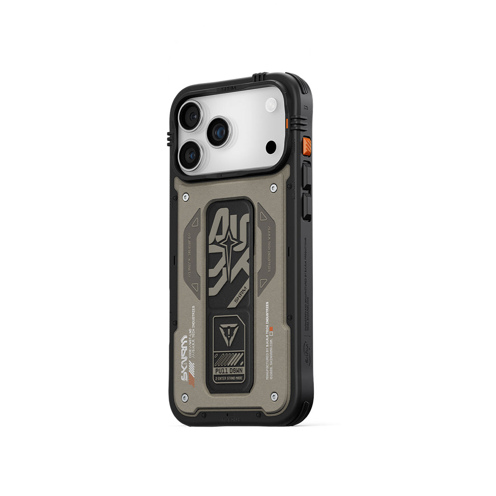 Skinarma Aegis iPhone 17 Pro Max Desenli Airbag Tasarımlı Standlı Kılıf Skinarma Aegis iPhone 17 Pro Max Desenli Airbag Tasarımlı Standlı Kılıf